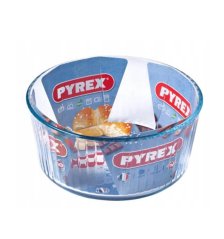 Szuflé sütőedény, átmérő 22x10cm, 2,5L, átlátszó üveg PYREX