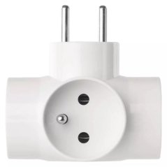 Vtičnica EMOS P0024N, razcepna, bela, 3× 2P + PE, 250V/16A maks. 3680W (akce)