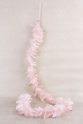 Girlanda MagicHome Vánoce, růžová, péřová, 150 cm