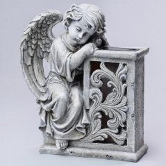 Figura solarnog anđela 20x12x26 cm poliresin