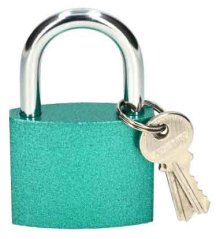 Zámok visiaci liatinový, farebný AB-50 mm, XL-TOOLS