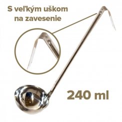 Kuhinjska zajemalka nerjaveče jeklo 240 ml/10,2 cm dolžina 37 cm /3231829/ KLC