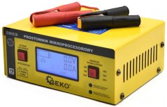Mikroprocesszoros akkumulátortöltő LCD 6/12/24V, 6-150 Ah, töltőáram 10 A, GEKO