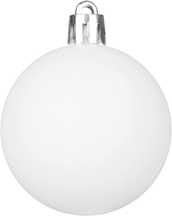 MagicHome Weihnachtskugeln, Set, 50 Stück, 4-5 cm, weiß, Stern, Girlande, Kegel, für den Weihnachtsbaum