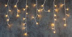 MagicHome Christmas Icicle lánc, 400 LED meleg fehér, MULTI CONNECT, jégcsap, egyszerű világítás, 230 V, 50 Hz, IP44, forrás nélkül, külső, világítás, L-10 m