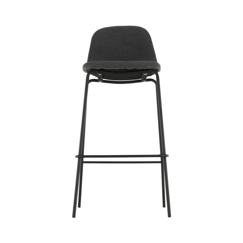 Barhocker, dunkelgrauer Stoff/Metall, MARIOLA 2 NEU