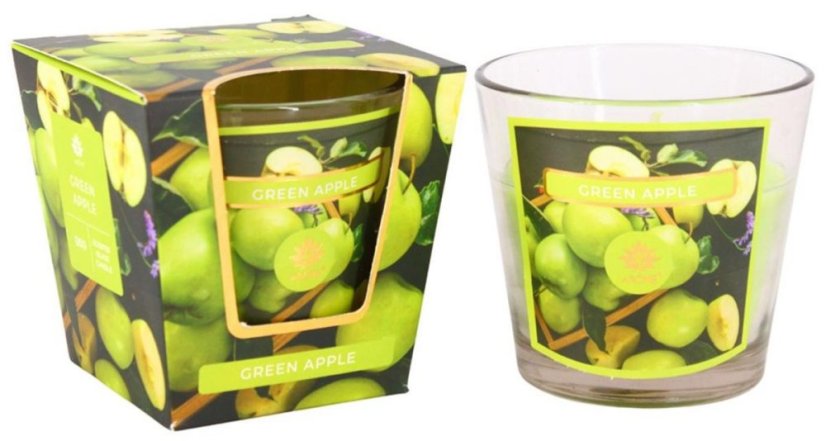 Duftkerze 120g im Glas grüner Apfel