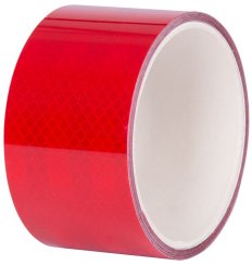 Taśma Strend Pro, odblaskowa, samoprzylepna, bardzo widoczna, czerwona, 50 mm x 2 m