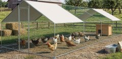 Kurín Strend Pro, pre hydinu, voliéra, klietka, so strechou, 3x8x2 m