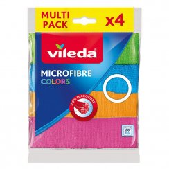 Pânză Vileda Microfibre Culori, microfibre, ambalaj. 4 buc
