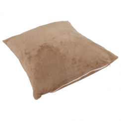 Jastuk, svijetlosmeđa baršunasta tkanina, 45x45, ALITA TIP 4
