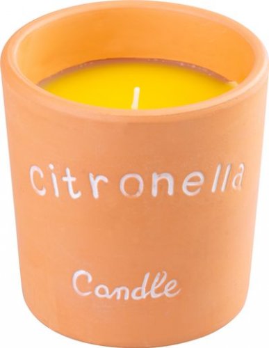 Kerze Citronella, Terrakotta, 100x100 mm