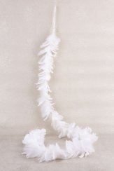 Girlande MagicHome Weihnachten, weiß, Daunen, 3x150 cm