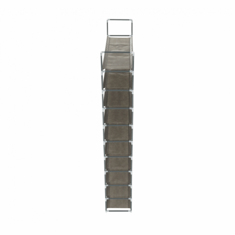 10-reihiges Schuhregal, grau, FILOU