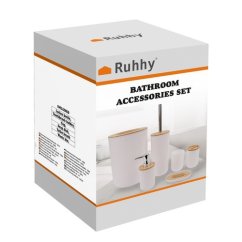 Set kupaonskog pribora - bijeli Ruhhy 24635