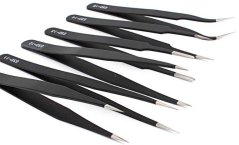 Set antistatische Edelstahlpinzetten, 6-teiliges Set, XL-TOOLS