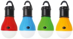Svietidlo Strend Pro Camping C748, lampa kempingová, tvar žiarovky, 3xAAA, mix farieb, Sellbox 12 ks
