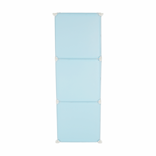 Detská modulárna skrinka, modrá/detský vzor, EDRIN