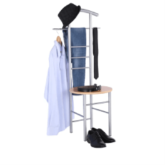 Vješalica-nijemi sluga, bukva/srebro, FRANK