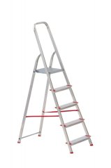 Lépcső ALVE EUROSTYL HOBBY 2915 5 fokos, piros, 175 cm, sz. 125 kg