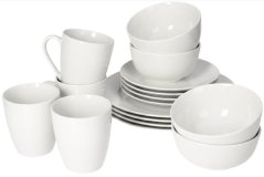 Tanier sada 16-dielna porcelán biela