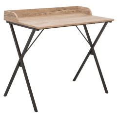 PC-Schreibtisch, Eiche/Schwarz, OFFICE