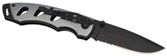 Nôž montérsky s čepeľou 19 cm, strieborná dierovaná hliníková rukoväť, PRO-TECHNIK