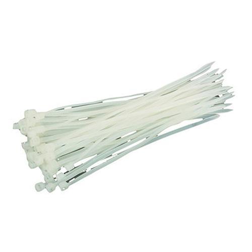 Kabelska vezica Strend Pro CT66BW, 300x4,8 mm, 50 kos, bela, najlon, vezava