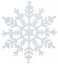 Božićni ukras MagicHome, 6 kom, pahulja, bijela, za božićno drvce, 12 cm
