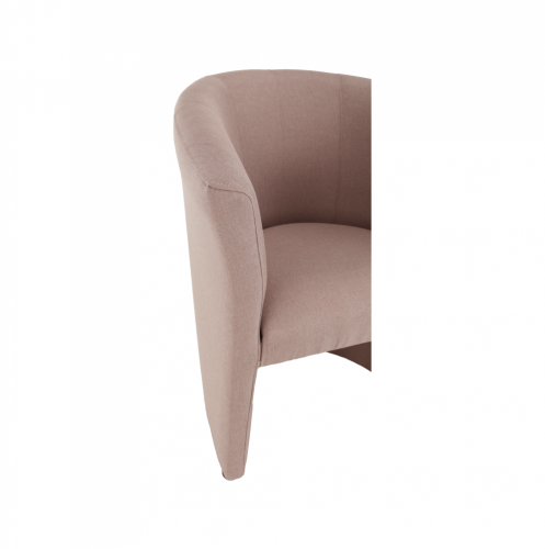 Krzesło klubowe, tkanina w kolorze pudrowego różu, CUBA