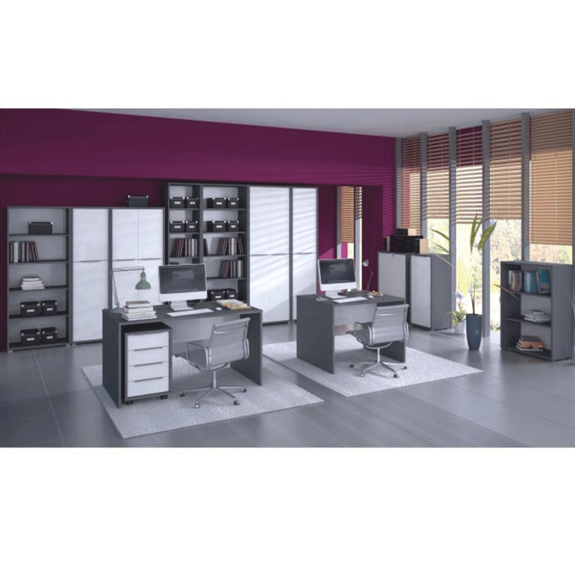Pisalna miza, grafit/bela, RIOMA NEW TYPE 16