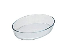 Ovális serpenyő, 30x21x6cm, 2,2L, átlátszó üveg PYREX KLC