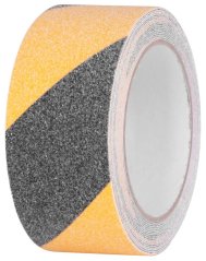 Klebeband Strend Pro, selbstklebend, rutschfest, extra langlebig, schwarz/gelb, 50 mm x 5 m