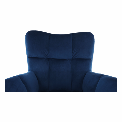 Dizajn okretna stolica, plava Velvet tkanina/crna, KOMODO