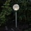 Strend Pro Gartenlampe, LED-Farbe und Warmweiß, Solar, 1xAA, Edelstahl + Glas, 12x44 cm