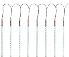 MagicHome Weihnachts-Eiszapfenkette, 720 LED kaltweiß, 24 Eiszapfen, Wasserfalleffekt, 230 V, 50 Hz, IP44, außen, Beleuchtung, L-7,50 x 0,30 m