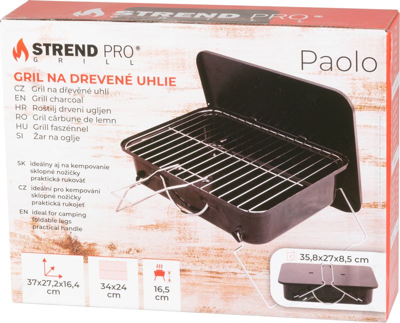 Strend Pro Paolo Grill, BBQ, Holzkohle, 37x27x17 cm