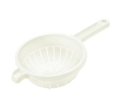 Cjedilo UH o24XH10.6CM s ručkom jednobojno bijelo ";Scolapasta-Scolariso"; TONTARELLI