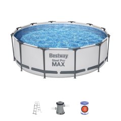 Basen Bestway® Steel Pro MAX, 56418, pompa, drabinka, 3,66x1,00 m