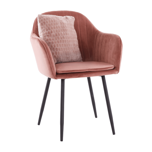 Dizajnerska fotelja, ružičasto-smeđa Velvet tkanina, ZIRKON - AKCIJA