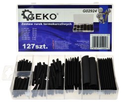 Set de izolație termocontractabilă neagră, set de 127 de piese, GEKO