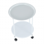 Příruční stolek s odkládacím tácem, bílá, DERIN