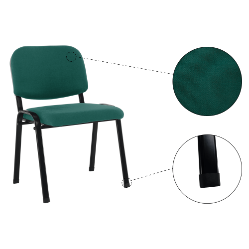 Krzesło biurowe, zielone, ISO 2 NOWOŚĆ - WYPRZEDAŻ