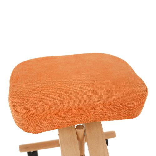 Ergonomiczny fotel klęczący, pomarańczowy/buk, FLONET