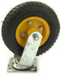 Roată gonflabilă cu rulmenți pentru cărucioare, diametru 210 mm, lățime 57 mm, pivotantă, XL-TOOLS