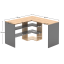 Eck-PC-Schreibtisch, Artisan-Eiche/Graphit, TAMARI