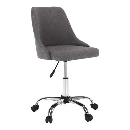 Kancelárska stolička, sivá/chróm, EDIZ