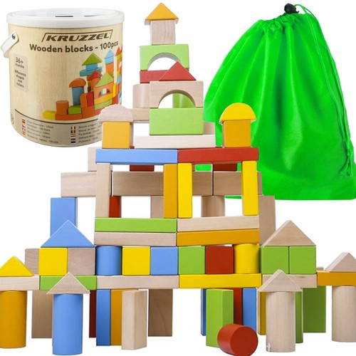 Lesene kocke - 100 kom. Kruzzel 22666