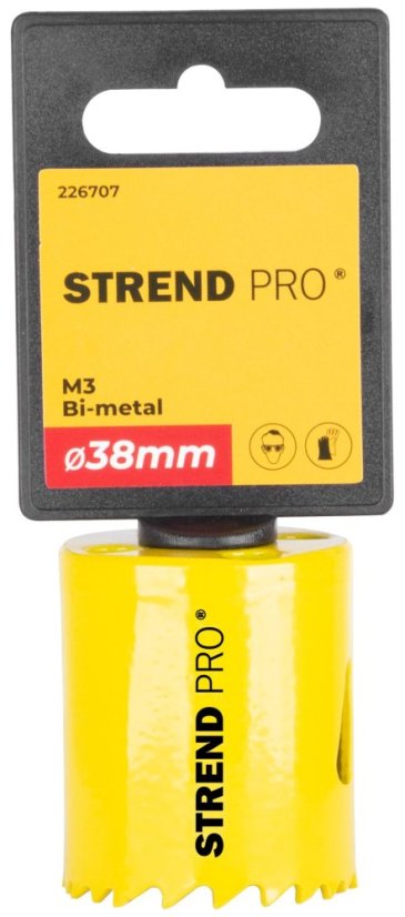 Strend Pro BHS44 Fräser, 38 mm, M3 Bimetall, Metallkrone, Säge