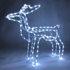 Dekoráció MagicHome Karácsony, Rénszarvas, 144 LED hideg fehér, 230V, 50 Hz, külső, 59x27,50x64 cm